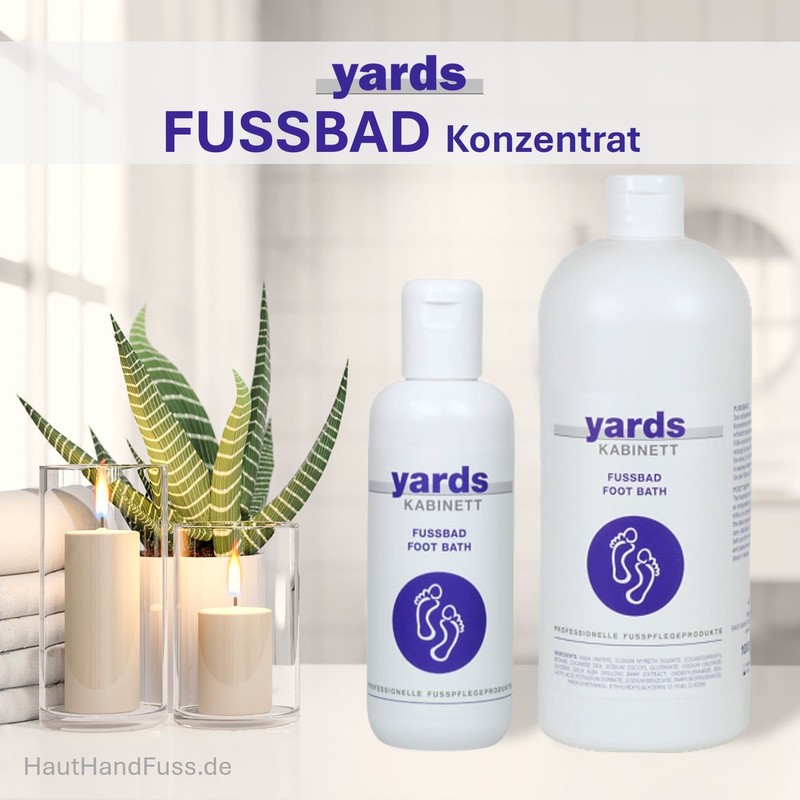 yards Fußbad-Konzentrat Flasche – Pflegendes Flüssig-Fußbad zur Vorbereitung der Hornhautentfernung und porentiefen Reinigung