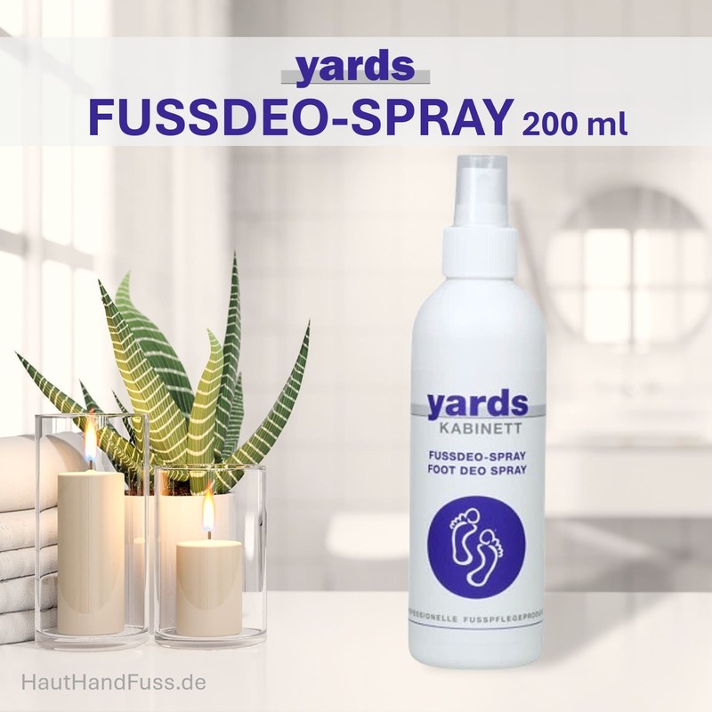 yards Fußdeo-Spray Sprühflasche – Desodorierendes und erfrischendes Spray gegen Schweißgeruch und nasse Füße